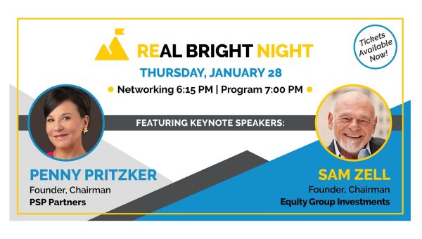 REAL Bright Night featuring keynote speakers Penny Pritzker and Sam Zell